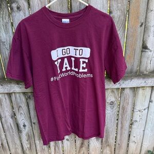 Harvard Yale Game t-shirt Crimson Ivy League The Game humorous joke rivalry L